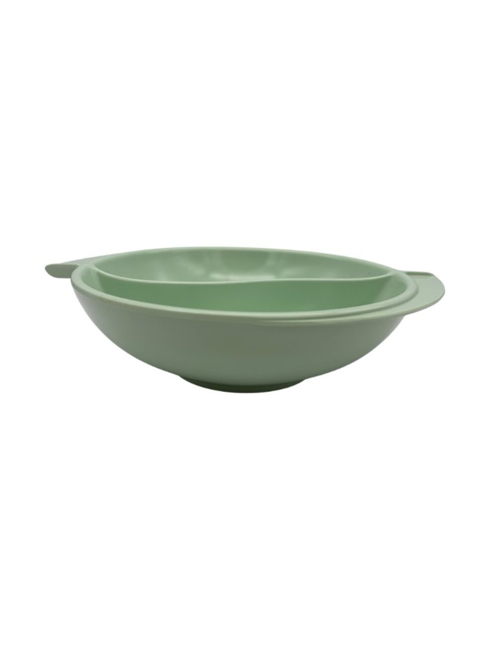 Vintage Boonton Melmac Mint Green Divided Serving Bowl #605-10 USA MCM 10 Inch - Picture 3 of 7